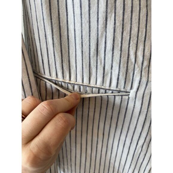 Abercrombie & Fitch Linen Blend Stripe Blazer S White Preppy Classic Career - Picture 4 of 11